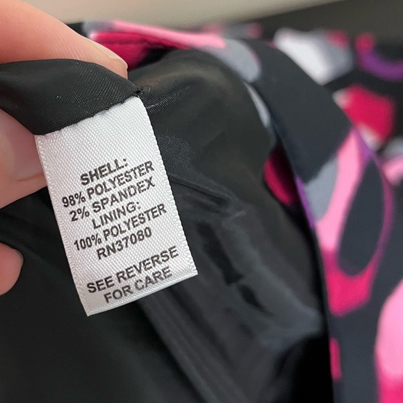 Cato Woman Pink Geometric Shapes Pencil Skirt - Picture 8 of 13